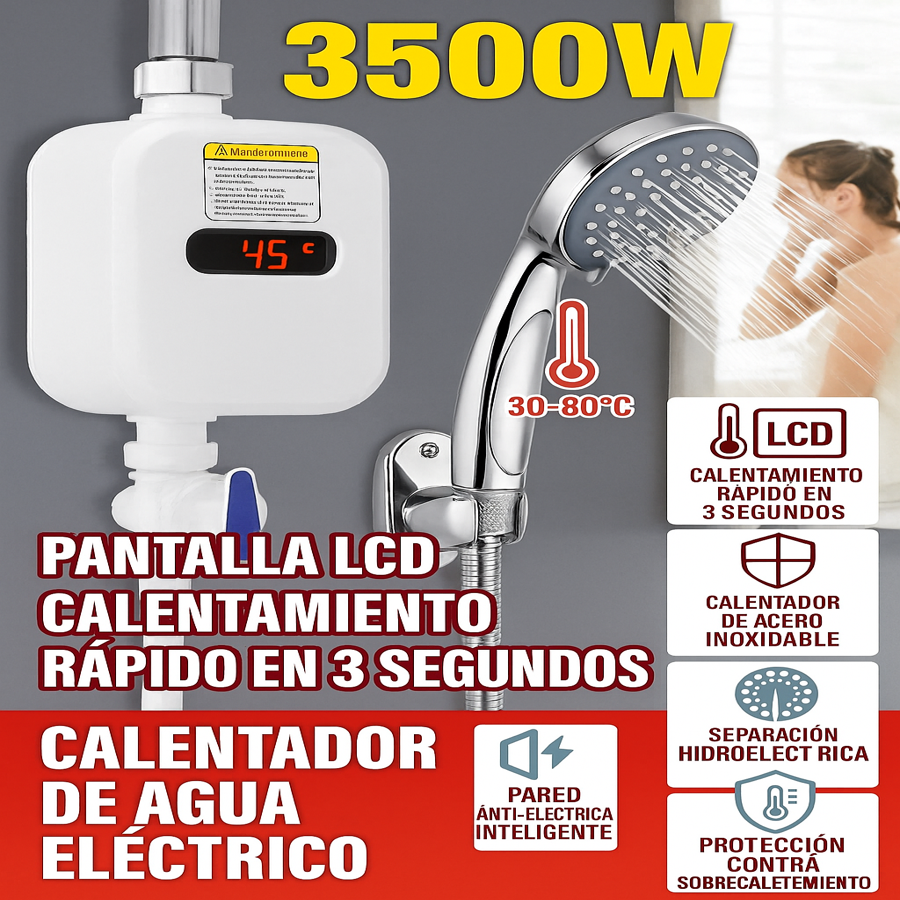 HydroLux™ – Calentador Instantáneo de Ducha.