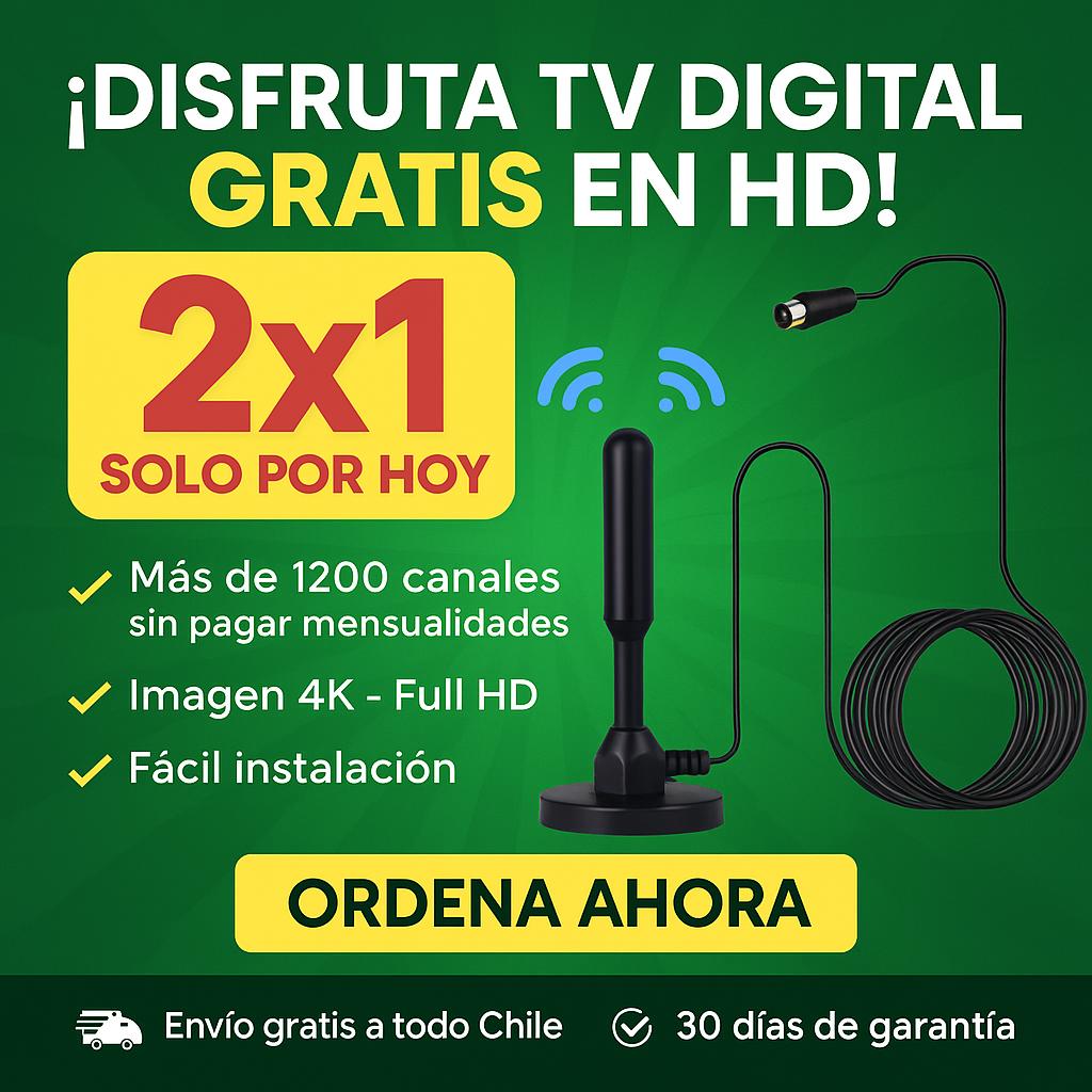 2x1 ANTENA TV DIGITAL HD